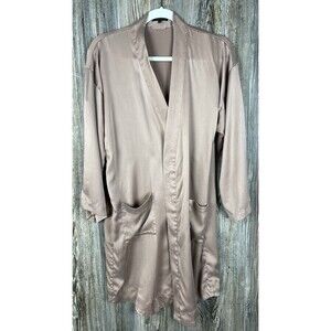 Quince Women's Satin Robe - Taupe